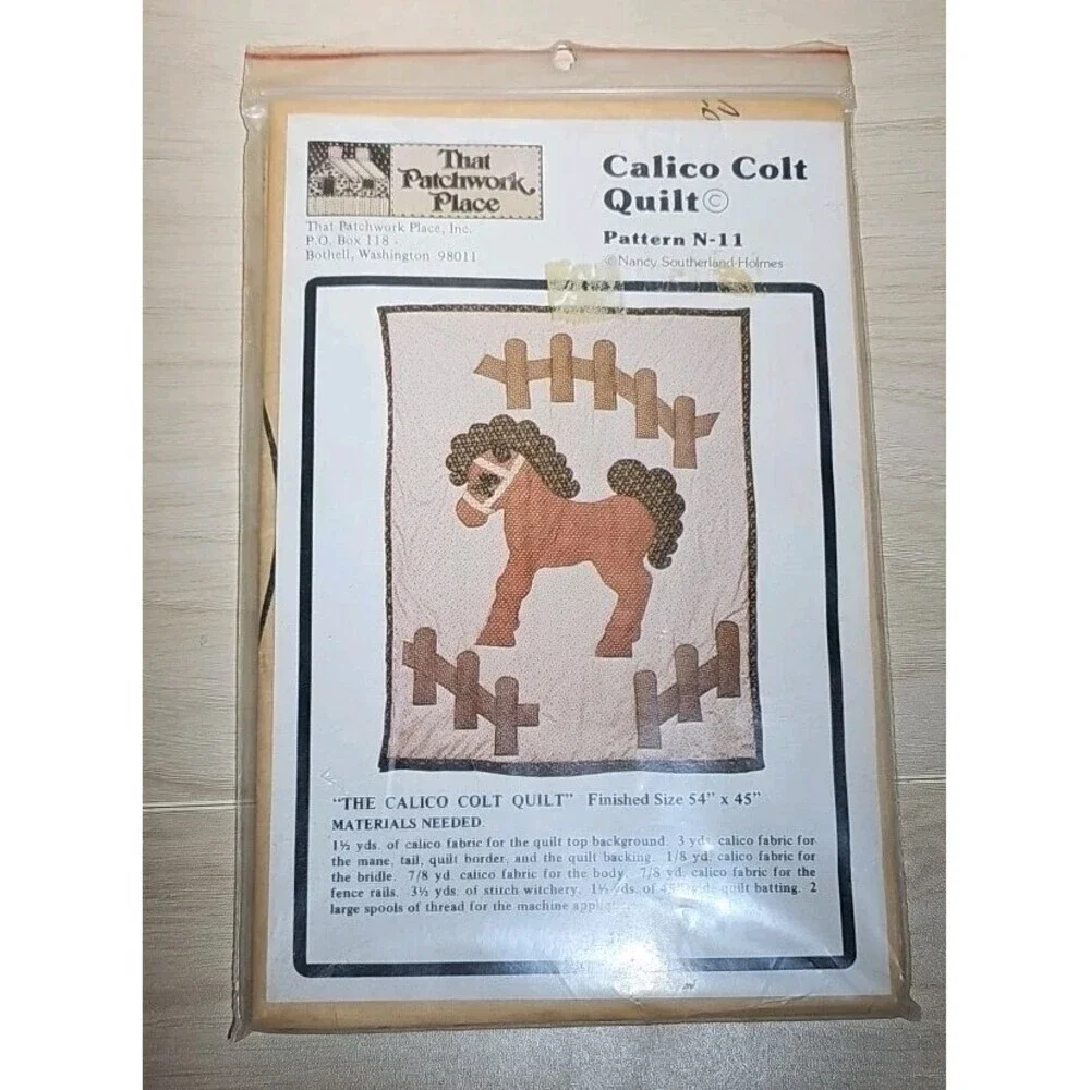 Calico Colt Quilt The Patchwork Place Nursery Horse Applique L Crib Size Pattern